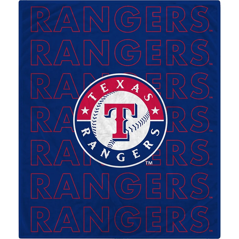 Texas Rangers 60" x 70" Echo Wordmark Lightweight Blanket