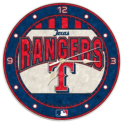 Horloge murale en verre Art Rangers du Texas