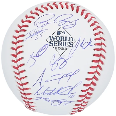 Texas Rangers Autographed 2023 World Series Champions Logo Rawlings Baseball with Multiple Signatures - Limited edition of 250