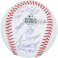 Texas Rangers Autographed 2023 World Series Champions Logo Rawlings Baseball with Multiple Signatures - Limited edition of 250
