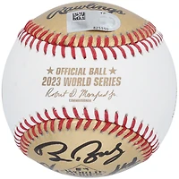 Baseball en or autographié par Rawlings pour la série mondiale 2023 des Texas Rangers - 8 signatures