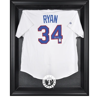 Vitrine de présentation du maillot avec logo encadré noir des Texas Rangers