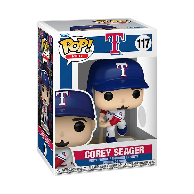 Figurine Funko Pop! en vinyle Corey Seager des Texas Rangers