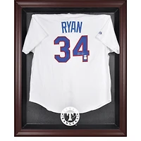 Vitrine de présentation du maillot avec logo encadré en acajou des Texas Rangers