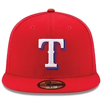 Texas Rangers New Era Authentic Collection On Field 59FIFTY - Fitted Structured Hat Red