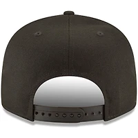 Casquette réglable 9FIFTY Team Snapback New Era noire sur noire Texas Rangers New Era