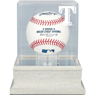 Vitrine pour balle de baseball Texas Rangers, logo gris ardoise - Protection UV