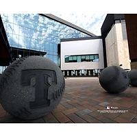 Photographie non signée de l'extérieur du terrain Globe Life des Texas Rangers