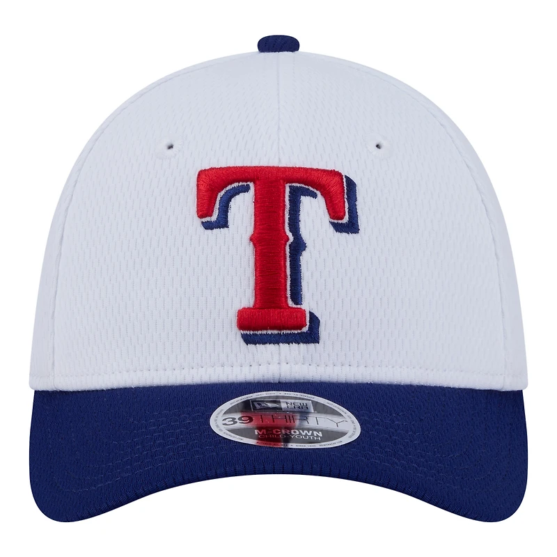 Toddler New Era White Texas Rangers Baseball 39THIRTY M-Crown Adjustable Hat