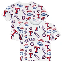 T-shirt blanc Outerstuff Texas Rangers Run Down pour tout-petit