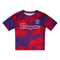 Ensemble t-shirt et short de frappeur champ intérieur pour tout-petits, rouge/bleu royal, Texas Rangers