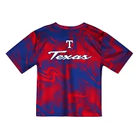 Ensemble t-shirt et short de frappeur champ intérieur pour tout-petits, rouge/bleu royal, Texas Rangers