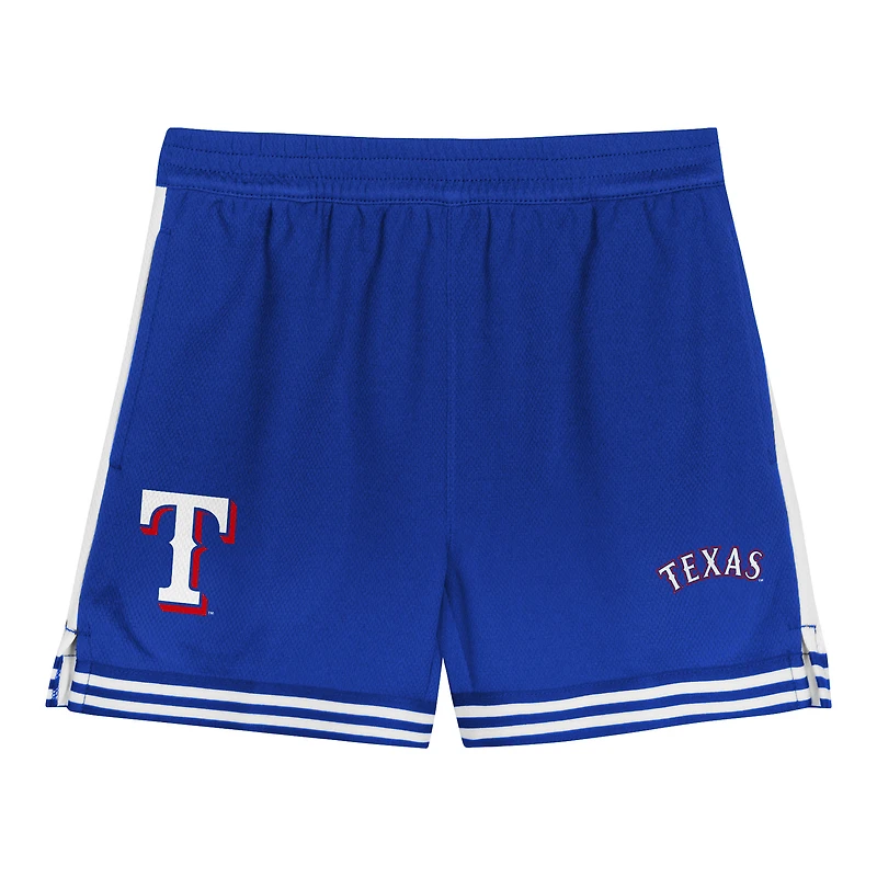 Ensemble t-shirt et short de frappeur champ intérieur pour tout-petits, rouge/bleu royal, Texas Rangers