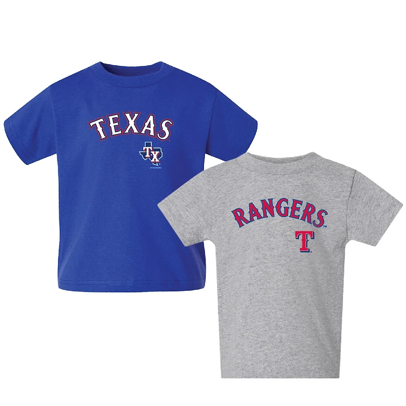 Toddler Royal/Gray Texas Rangers Logo 2-Pack T-Shirt Set