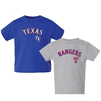 Toddler  Royal/Gray Texas Rangers Logo 2-Pack T-Shirt Set
