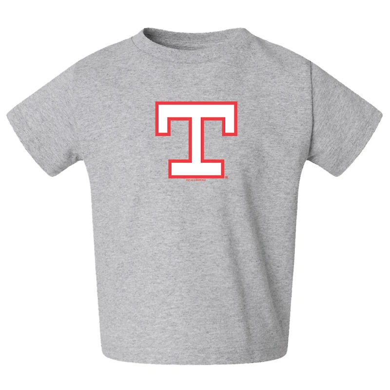 Ensemble de deux t-shirts pour tout-petits, doux comme du raisin, bleu clair/gris chiné, collection Cooperstown des Texas Rangers