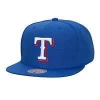 Unisex Mitchell & Ness  Royal Texas Rangers Side Logo Snapback Hat