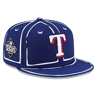 Unisex New Era x Joshua Vides Royal Texas Rangers Outline 59FIFTY Fitted Hat