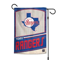 WinCraft Texas Rangers Drapeau de jardin double face de la collection Cooperstown de 12 po x 18 po