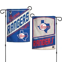 WinCraft Texas Rangers Drapeau de jardin double face de la collection Cooperstown de 12 po x 18 po