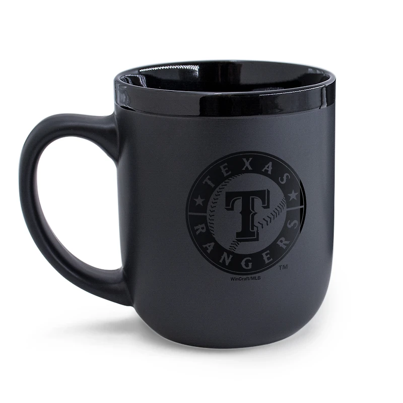 WinCraft Texas Rangers 17oz. Black Tonal Ceramic Mug