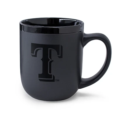 WinCraft Texas Rangers 17oz. Black Tonal Ceramic Mug