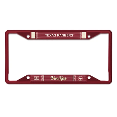 WinCraft Texas Rangers 2026 City Connect Laser Cut Metal License Plate Frame