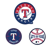 Lot de 3 aimants de réfrigérateur haut de gamme WinCraft Texas Rangers