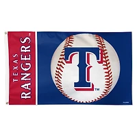 Drapeau de baseball de luxe WinCraft Texas Rangers 3' x 5' à une face