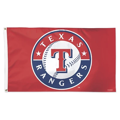 WinCraft Texas Rangers 3' x 5' Single-Sided Deluxe Secondary Team Logo Flag