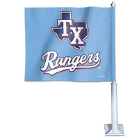 Drapeau de voiture double face WinCraft Texas Rangers avec logo de l'équipe