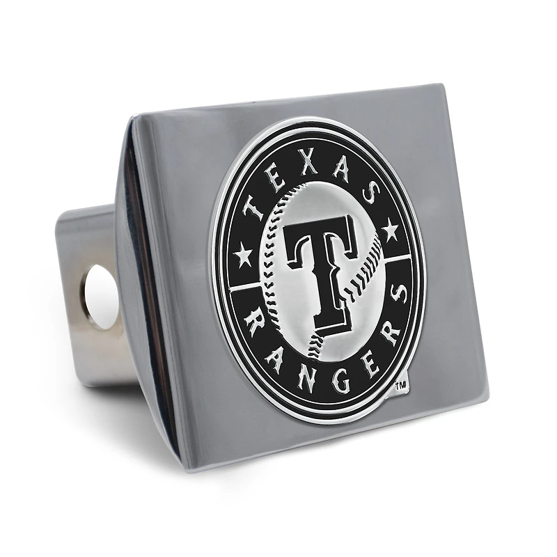 WinCraft Texas Rangers Premium Metal Chrome Hitch Cover