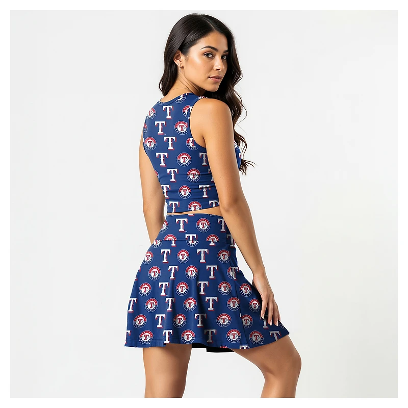 Ensemble débardeur et jupe-short en tricot Concepts Sport Royal Texas Rangers pour femmes