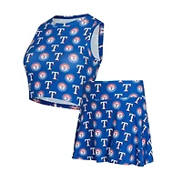 Ensemble débardeur et jupe-short en tricot Concepts Sport Royal Texas Rangers pour femmes