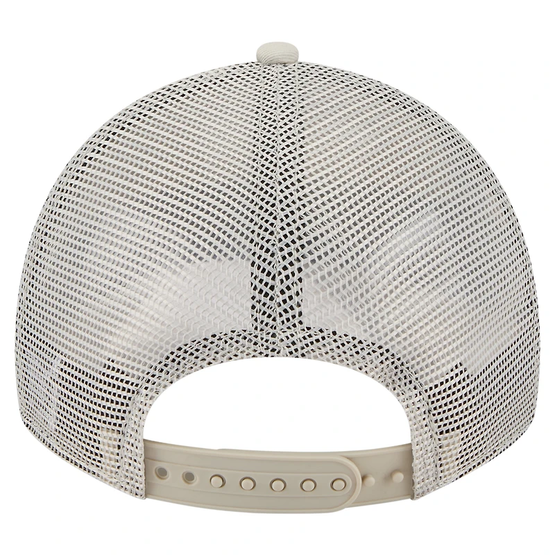 Casquette ajustable 9TWENTY à point carré beige clair des Texas Rangers de New Era pour femme
