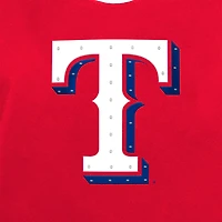 Women's New Era  Red Texas Rangers Game Day Rhinestone V-Neck T-Shirt