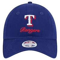 Casquette ajustable New Era Royal Texas Rangers Preppy Team 9TWENTY pour femme