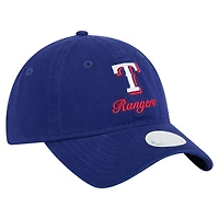 Casquette ajustable New Era Royal Texas Rangers Preppy Team 9TWENTY pour femme