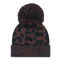 Women's '47 Brown Texas Rangers Rosette Cuffed Knit Hat with Pom
