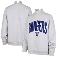 Women's '47  Heather Gray Texas Rangers Subtle Muse Mock Neck Sweatshirt