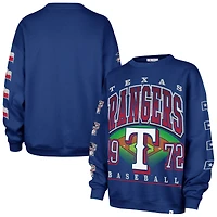 Sweat-shirt oversize tendance « Royal Texas Rangers » pour femmes, modèle 47 Royal.