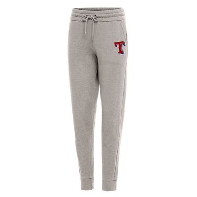 Women's Antigua Oatmeal Texas Rangers Action Jogger Pants