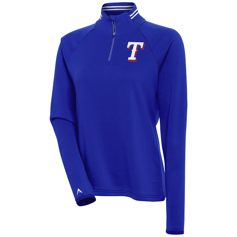 Haut à enfiler glissière quart de tour Milo Raglan pour femme des Texas Rangers d'Antigua Royal
