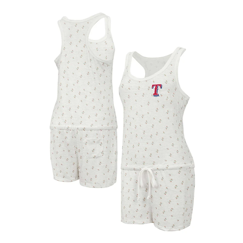 Combishort en tricot Concepts Sport crème Texas Rangers Gardner Hacci pour femmes