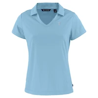Polo à col en V recyclé Daybreak Eco DryTec bleu clair pour femme des Texas Rangers Cutter & Buck