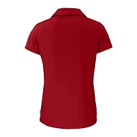 Women's Cutter & Buck  Red Texas Rangers Daybreak Eco Recycled V-Neck Polo