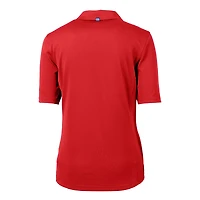 Women's Cutter & Buck  Red Texas Rangers DryTec Virtue Eco Pique Recycled Polo