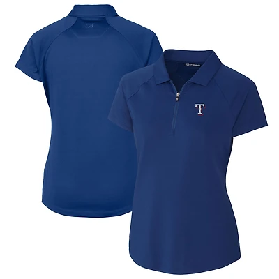 Women's Cutter & Buck  Royal Texas Rangers DryTec Forge Stretch Polo