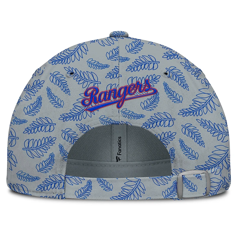 Women's Fanatics  Gray Texas Rangers Cooperstown Collection Shift Adjustable Hat