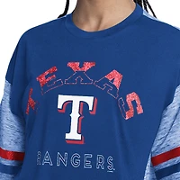 Haut oversize hors saison G-III 4Her pour femme par Carl Banks Royal Texas Rangers
